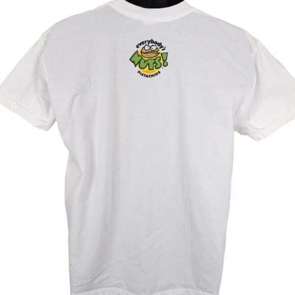 Vintage Pistachio Nut T Shirt Mens Size XL White Y2K Everybodys Nuts Snack Tee - Picture 3 of 6
